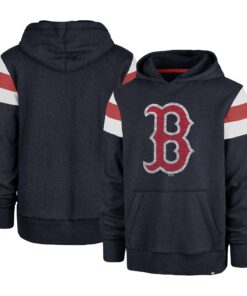 Men's Boston Red Sox '47 Heather Navy Premier Nico Pullover Hoodie