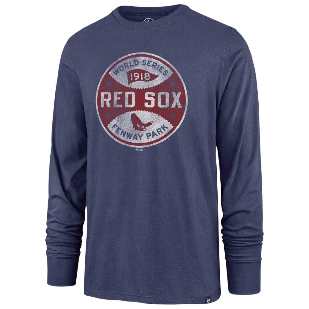 Men's Boston Red Sox '47 Navy 1918 World Series Bleacher Long Sleeve T-Shirt