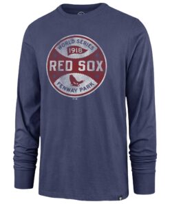 Men's Boston Red Sox '47 Navy 1918 World Series Bleacher Long Sleeve T-Shirt