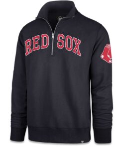 Men's Boston Red Sox '47 Navy Blitz Quarter-Zip Pullover Sweatshirt