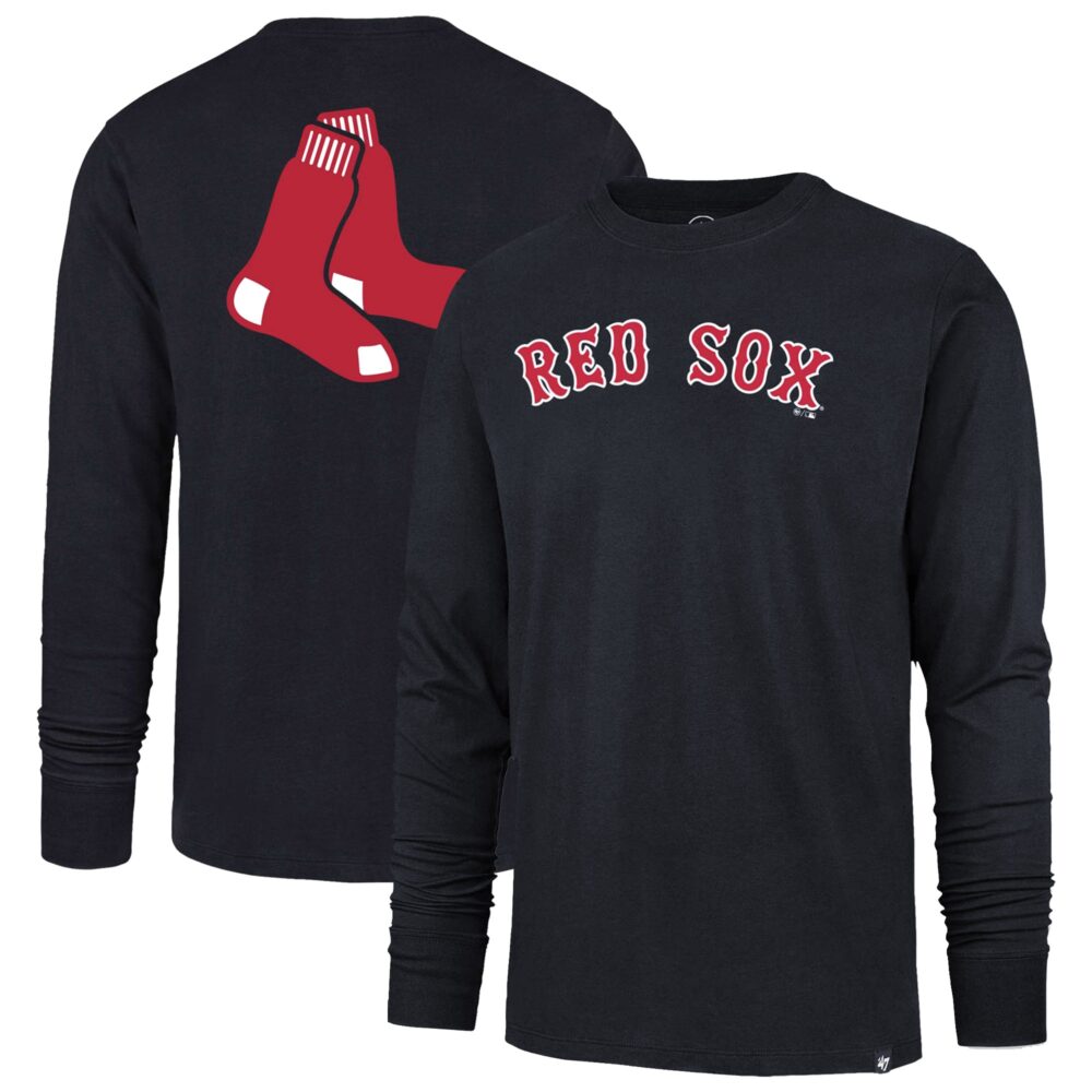 Men's Boston Red Sox '47 Navy Two-Sided Long Sleeve T-Shirt