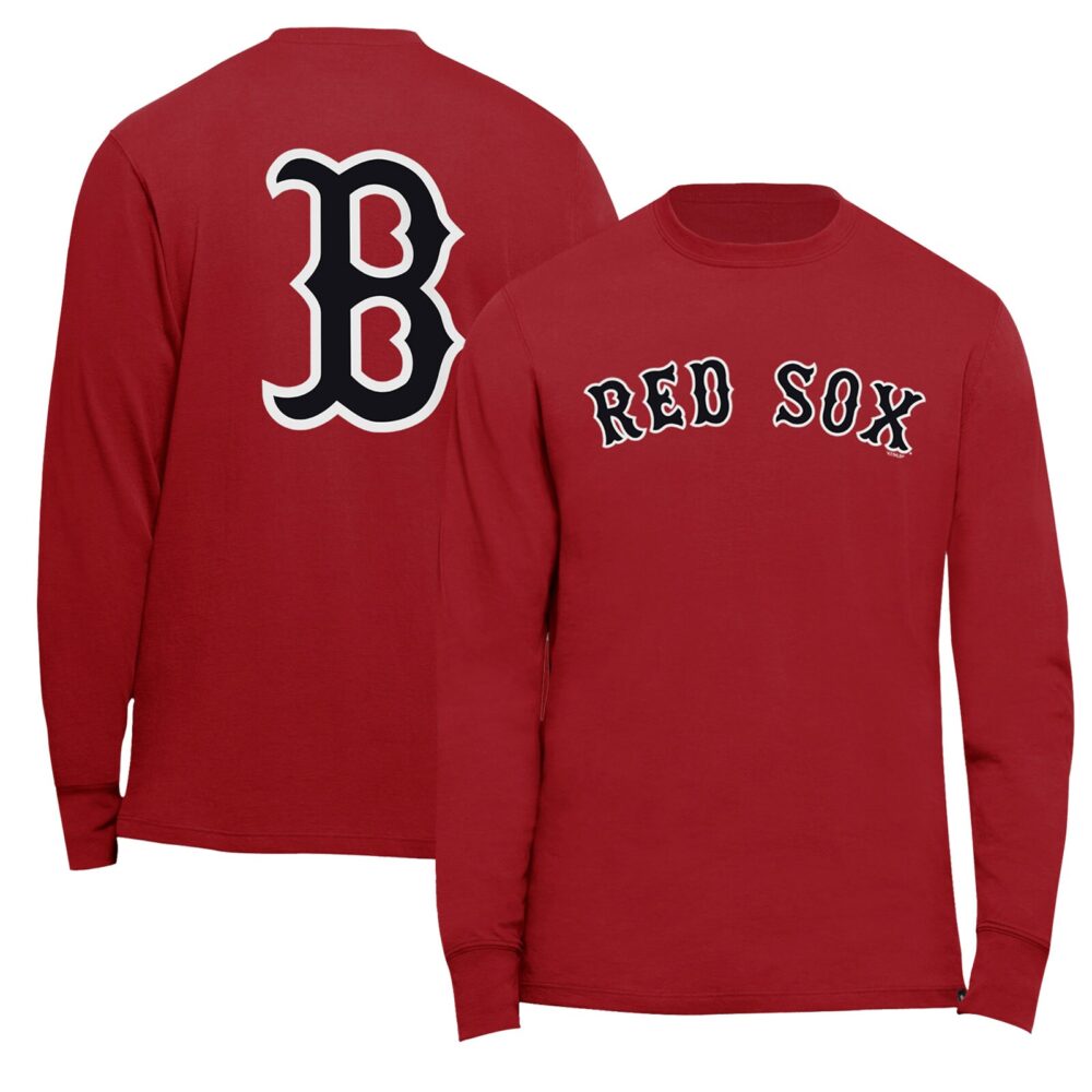 Men's Boston Red Sox '47 Red Two-Sided Long Sleeve T-Shirt