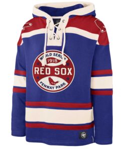Men's Boston Red Sox '47 Royal 1918 World Series Lacer Pullover Hoodie
