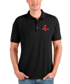 Men's Boston Red Sox Antigua Black Affluent Polo