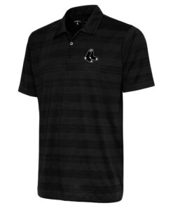Men's Boston Red Sox Antigua Black Metallic Compass Polo