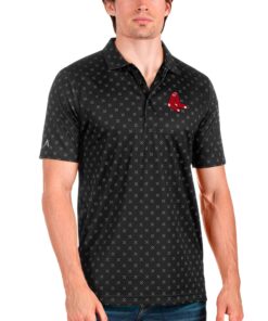 Men's Boston Red Sox Antigua Black Spark Polo