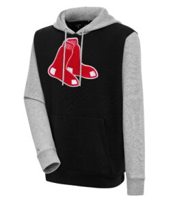 Men's Boston Red Sox  Antigua Black Victory CB Chenille Pullover Hoodie