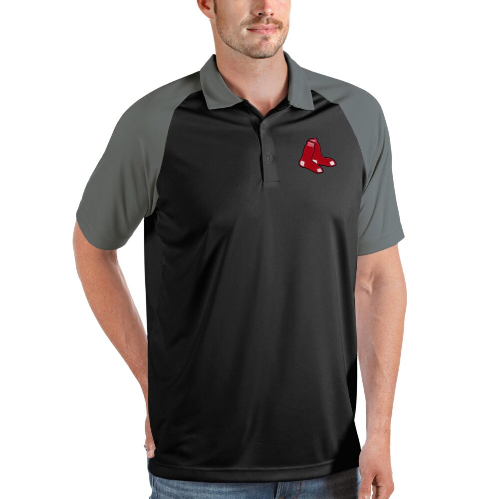 Men's Boston Red Sox Antigua Black/Gray Nova Polo
