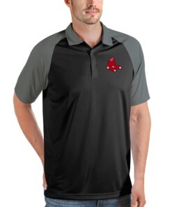 Men's Boston Red Sox Antigua Black/Gray Nova Polo