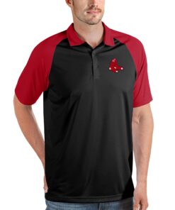 Men's Boston Red Sox Antigua Black/Red Nova Polo