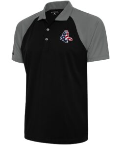 Men's Boston Red Sox  Antigua Black/Steel Patriotic Nova Polo