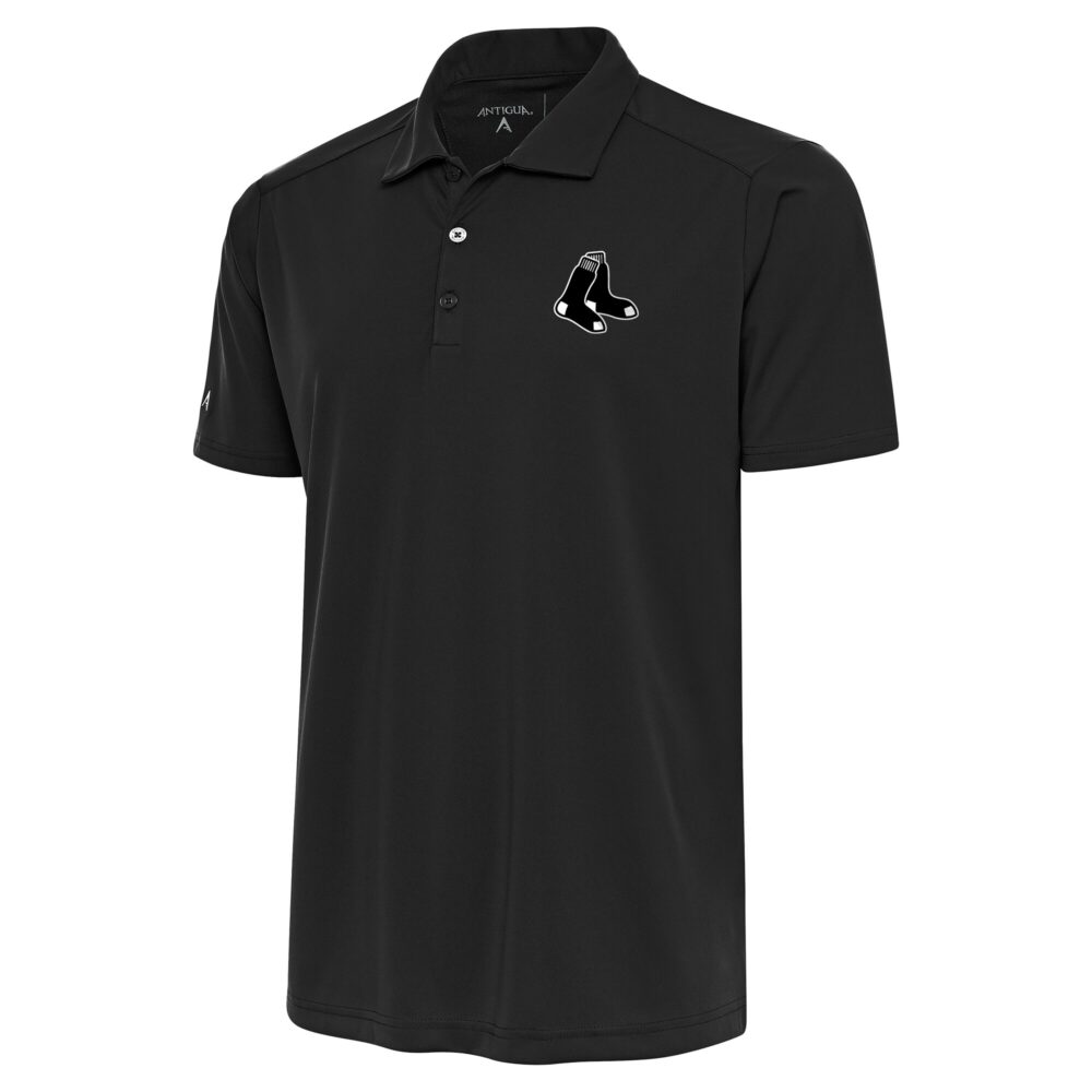 Men's Boston Red Sox Antigua Charcoal Metallic Tribute Polo