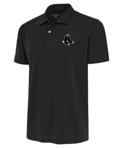 Men's Boston Red Sox Antigua Charcoal Metallic Tribute Polo