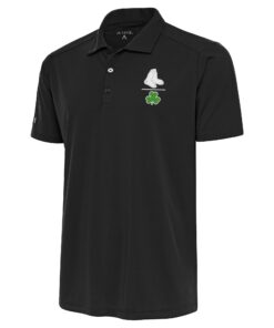 Men's Boston Red Sox  Antigua Charcoal Shamrock Tribute Polo