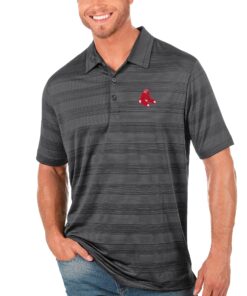 Men's Boston Red Sox Antigua Gray Compass Polo