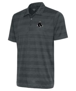 Men's Boston Red Sox Antigua Gray Metallic Compass Polo