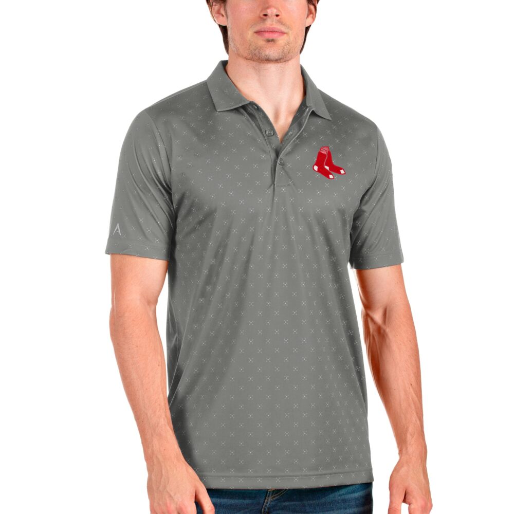 Men's Boston Red Sox Antigua Gray Spark Polo