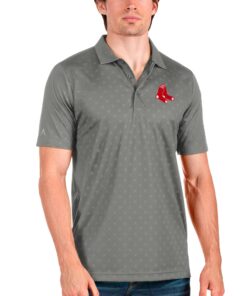 Men's Boston Red Sox Antigua Gray Spark Polo