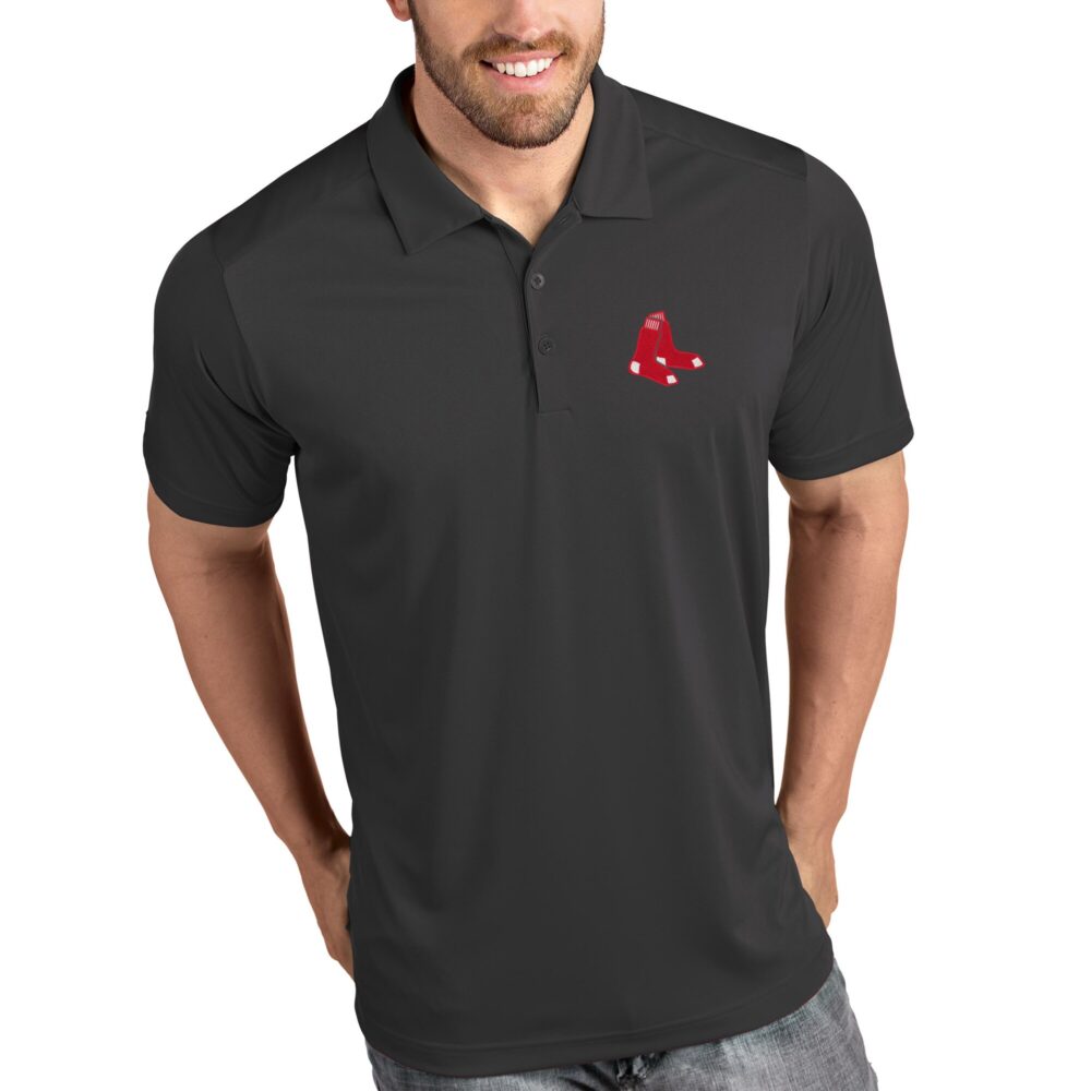 Men's Boston Red Sox Antigua Gray Tribute Polo
