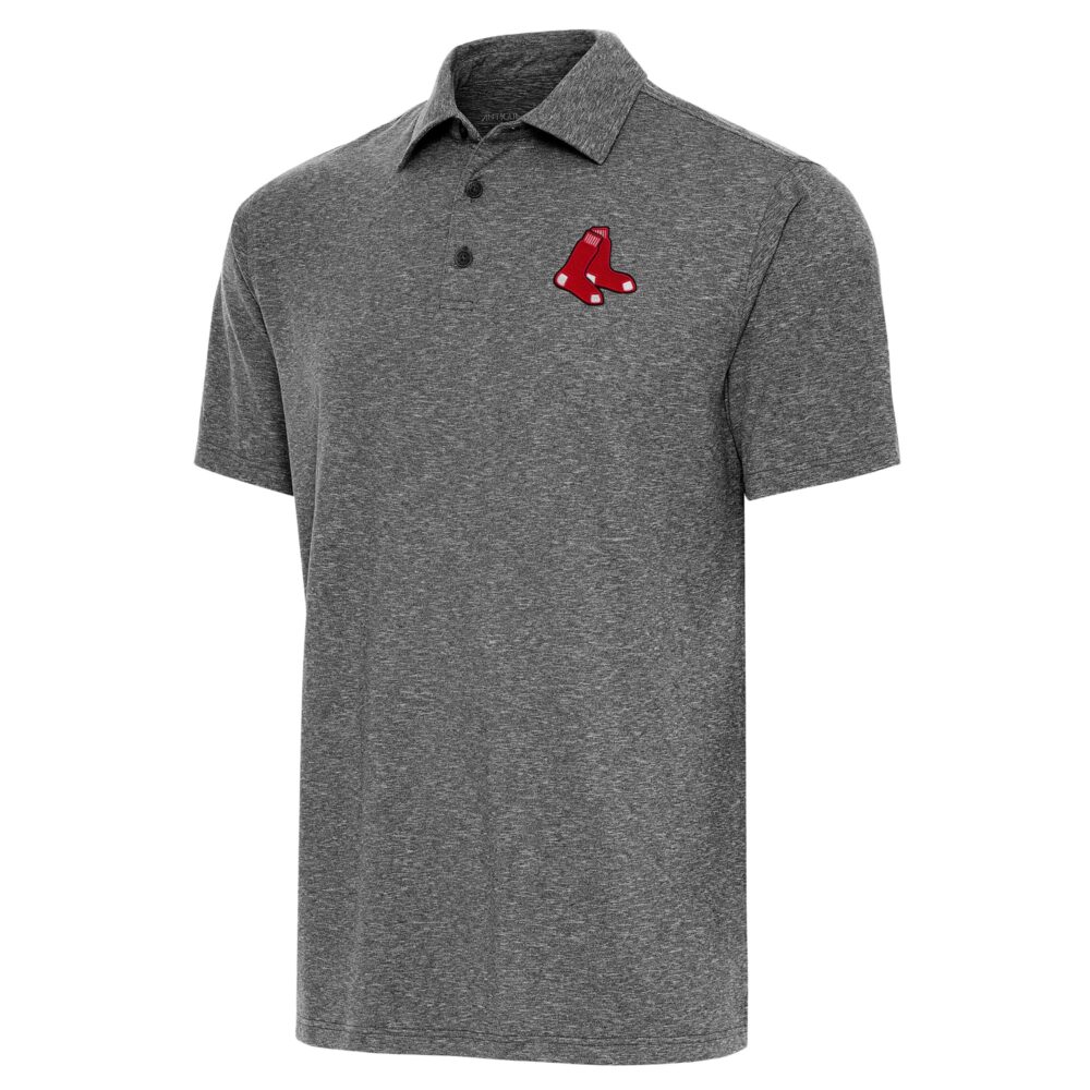 Men's Boston Red Sox  Antigua Heather Black Par Polo