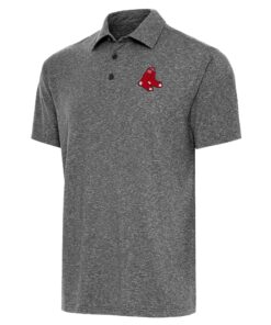 Men's Boston Red Sox  Antigua Heather Black Par Polo
