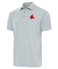 Men's Boston Red Sox  Antigua Heather Gray Par Polo