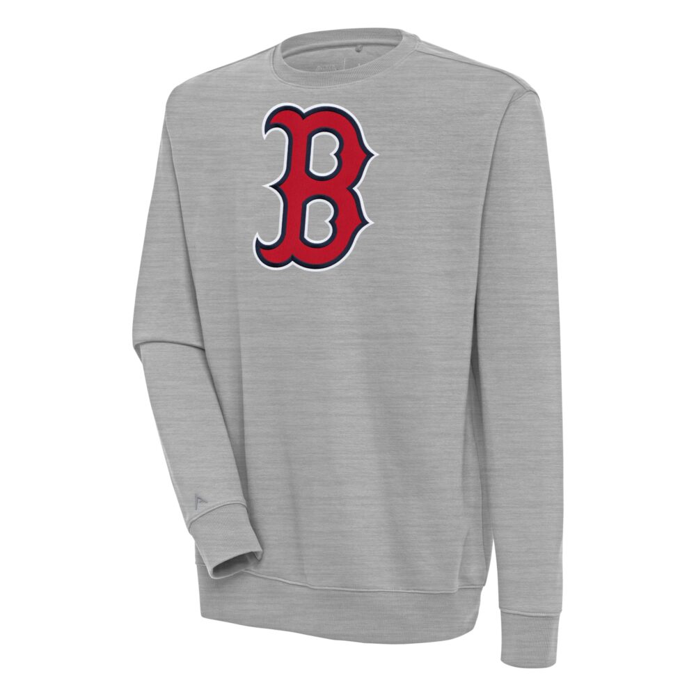 Men's Boston Red Sox  Antigua Heather Gray Victory Pullover Sweatshirt