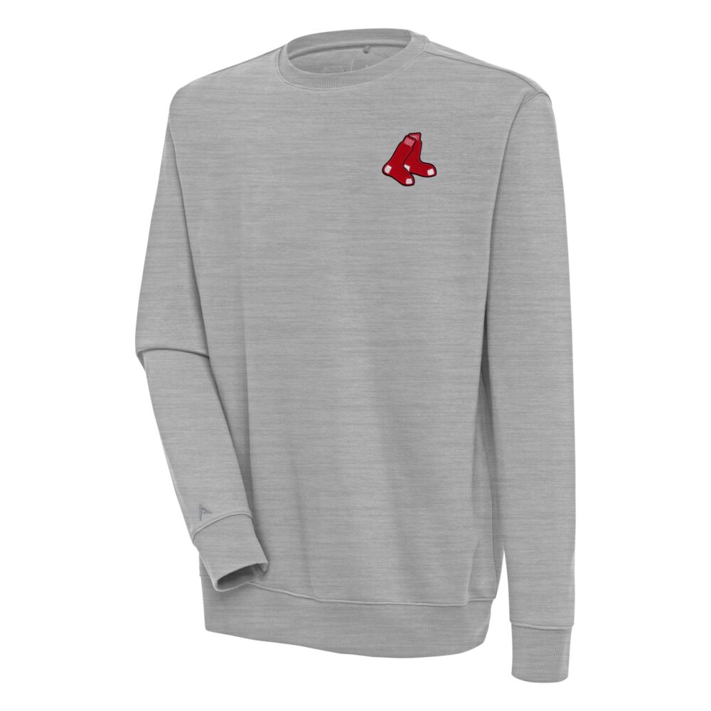 Men's Boston Red Sox  Antigua Heather Gray Victory Pullover Sweatshirt