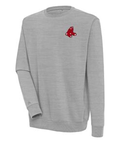 Men's Boston Red Sox  Antigua Heather Gray Victory Pullover Sweatshirt