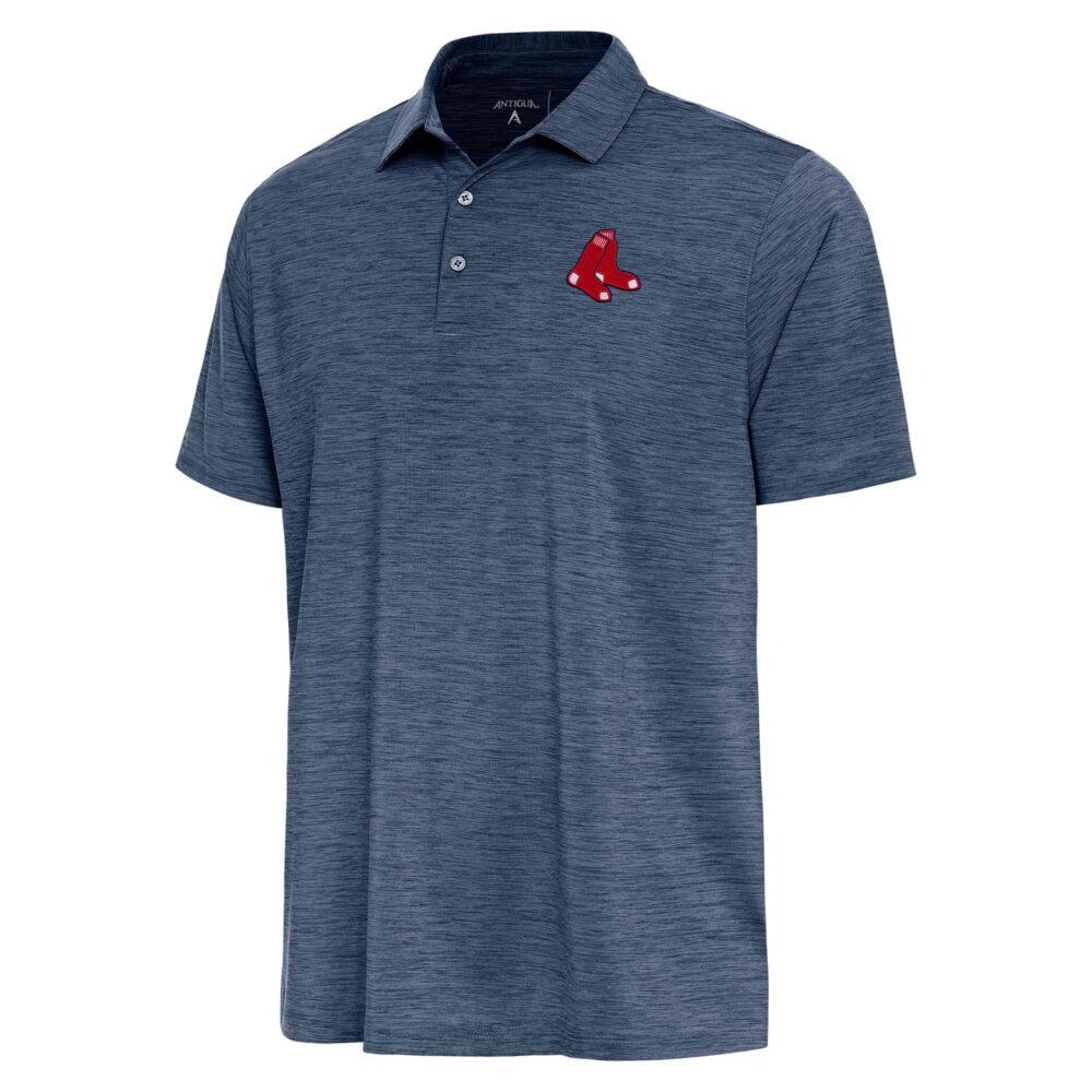 Men's Boston Red Sox  Antigua Heather Navy Layout Polo