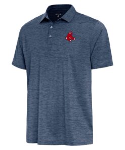 Men's Boston Red Sox  Antigua Heather Navy Layout Polo