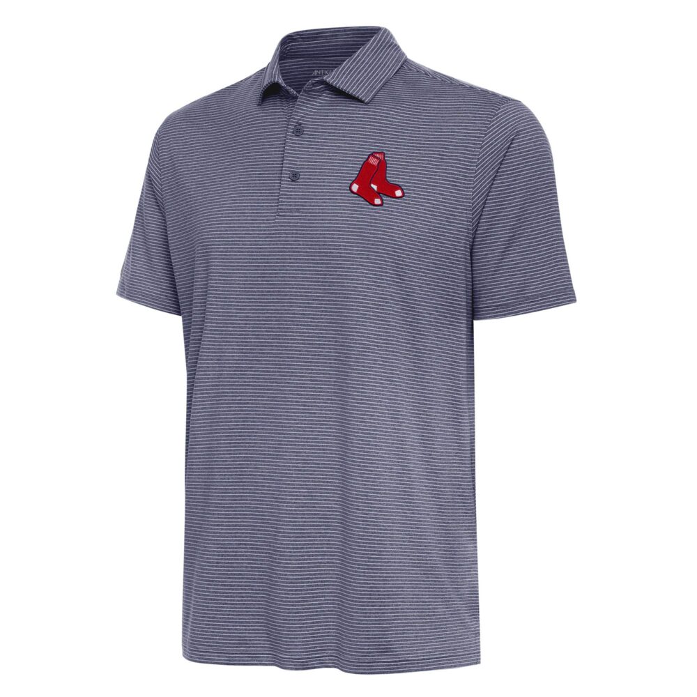 Men's Boston Red Sox  Antigua Heather Navy Scheme Polo