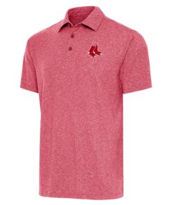 Men's Boston Red Sox  Antigua Heather Red Par Polo