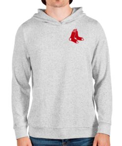Men's Boston Red Sox Antigua Heathered Gray Absolute Pullover Hoodie