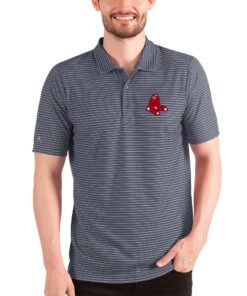 Men's Boston Red Sox Antigua Heathered Navy/White Esteem Polo