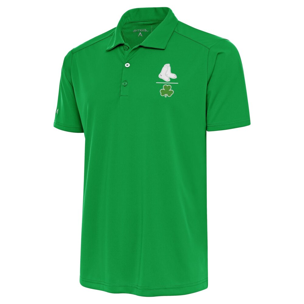Men's Boston Red Sox  Antigua Kelly Green Shamrock Tribute Polo