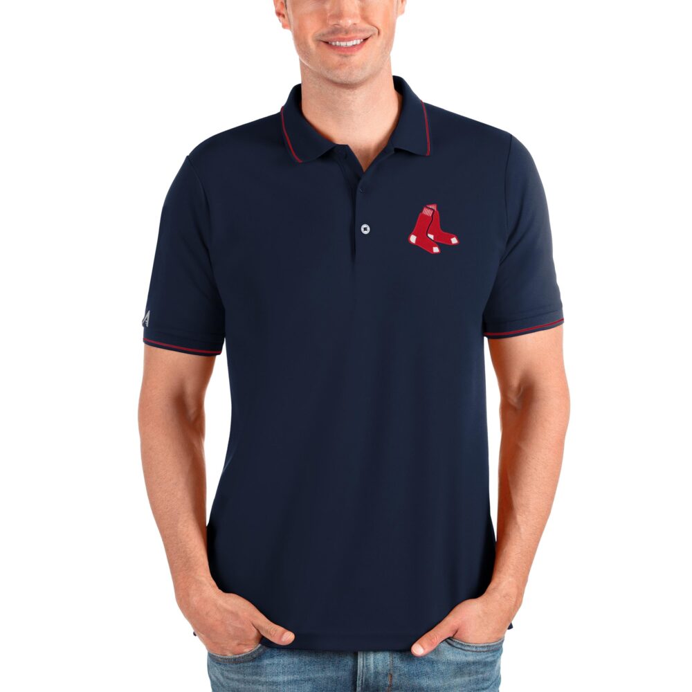 Men's Boston Red Sox Antigua Navy Affluent Polo