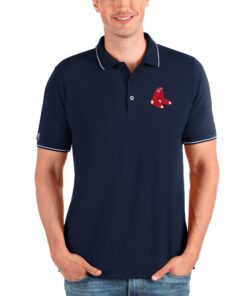 Men's Boston Red Sox Antigua Navy Affluent Polo