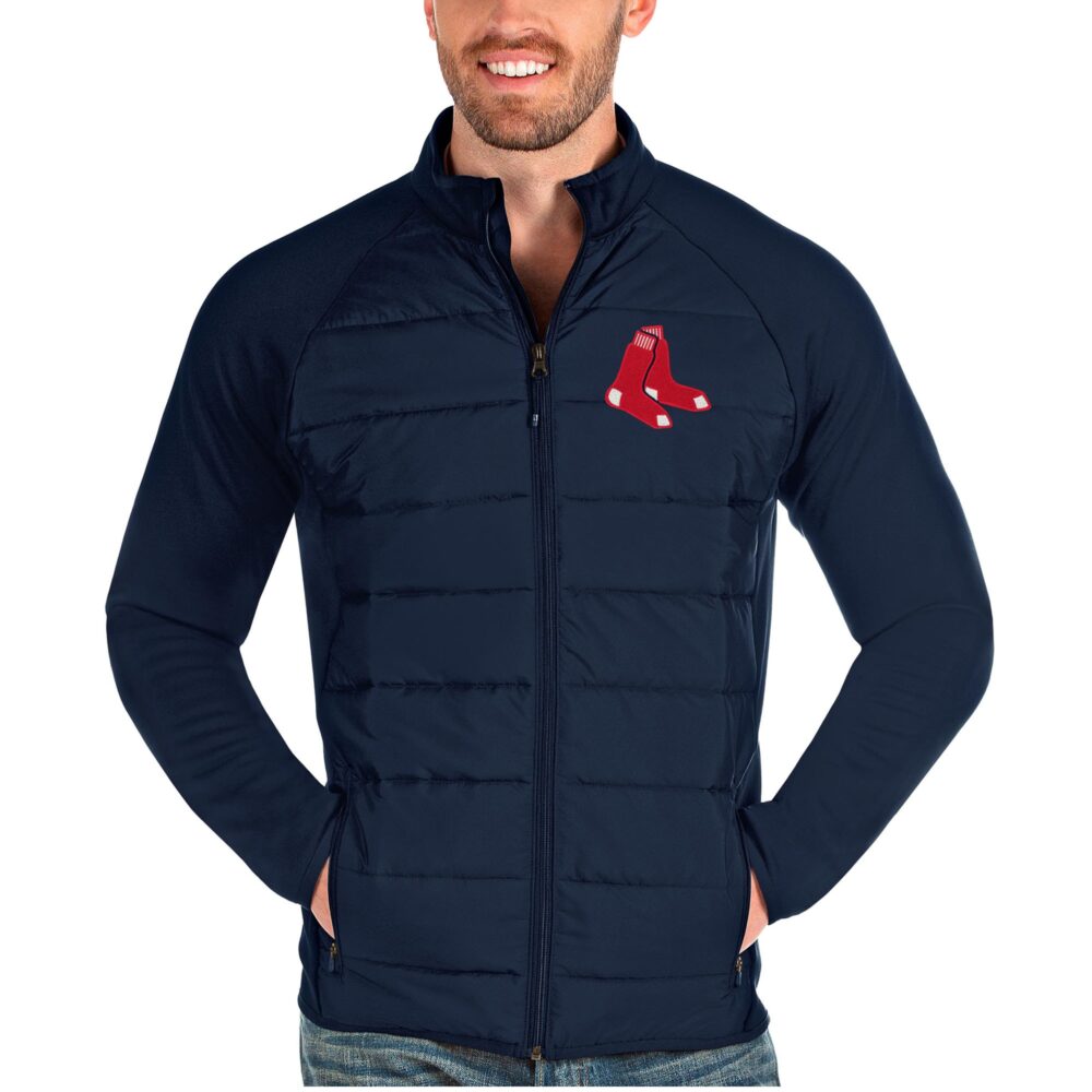 Men's Boston Red Sox Antigua Navy Altitude Full-Zip Jacket