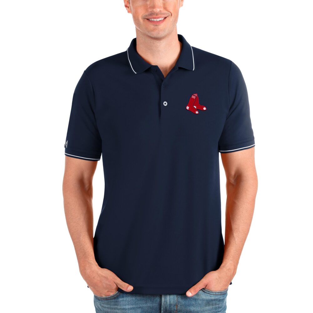 Men's Boston Red Sox Antigua Navy Big & Tall Affluent Polo