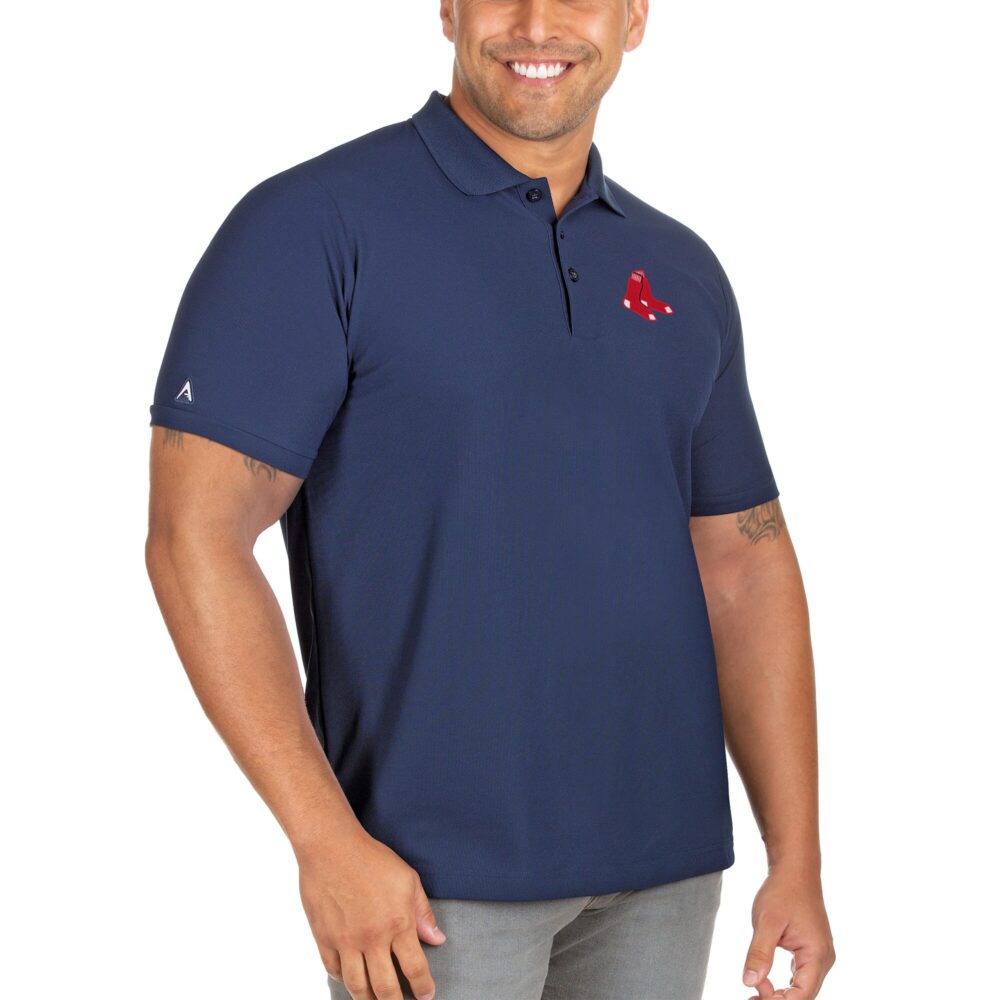 Men's Boston Red Sox Antigua Navy Big & Tall Legacy Pique Polo