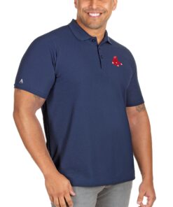 Men's Boston Red Sox Antigua Navy Big & Tall Legacy Pique Polo