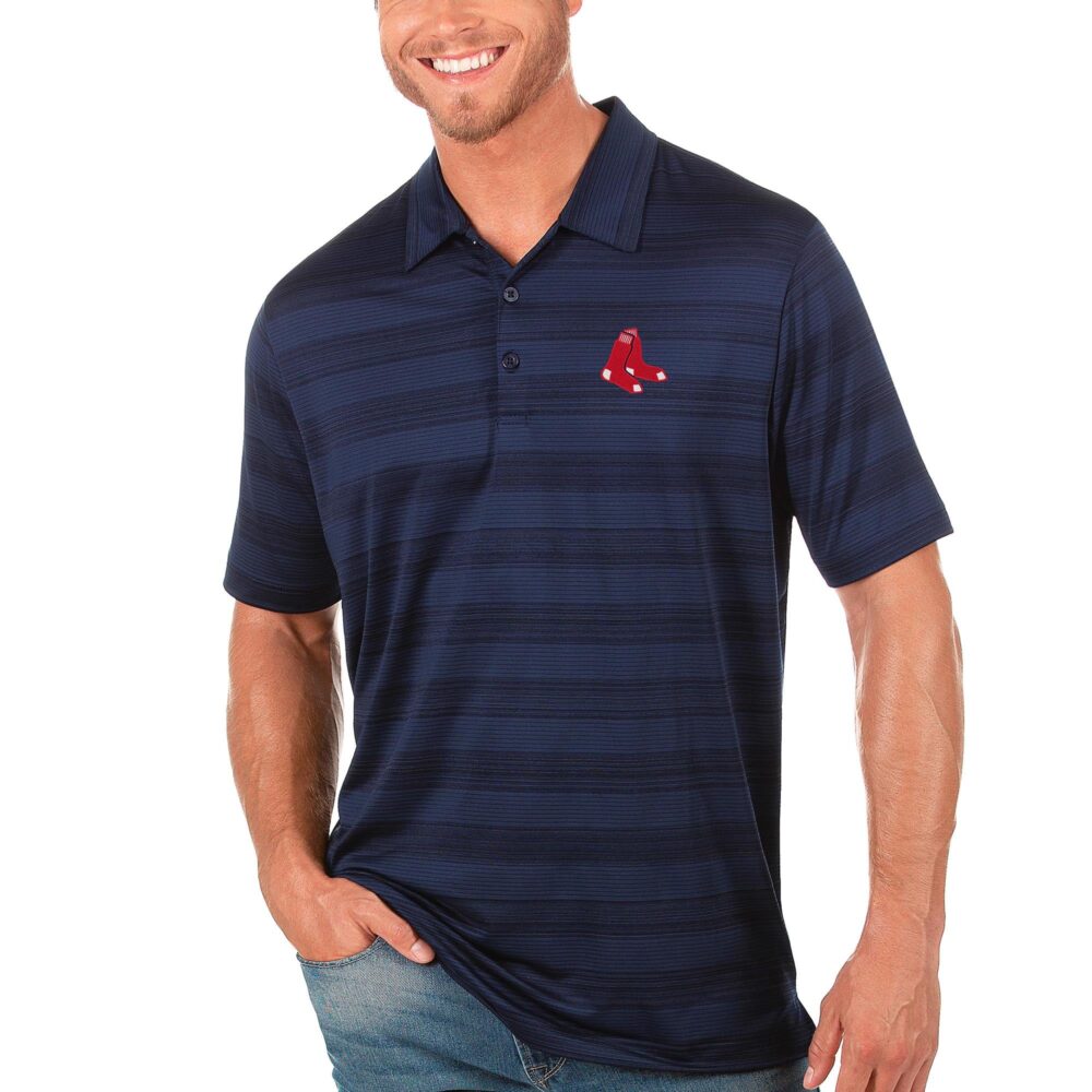 Men's Boston Red Sox Antigua Navy Compass Polo