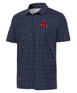 Men's Boston Red Sox Antigua Navy Figment Polo