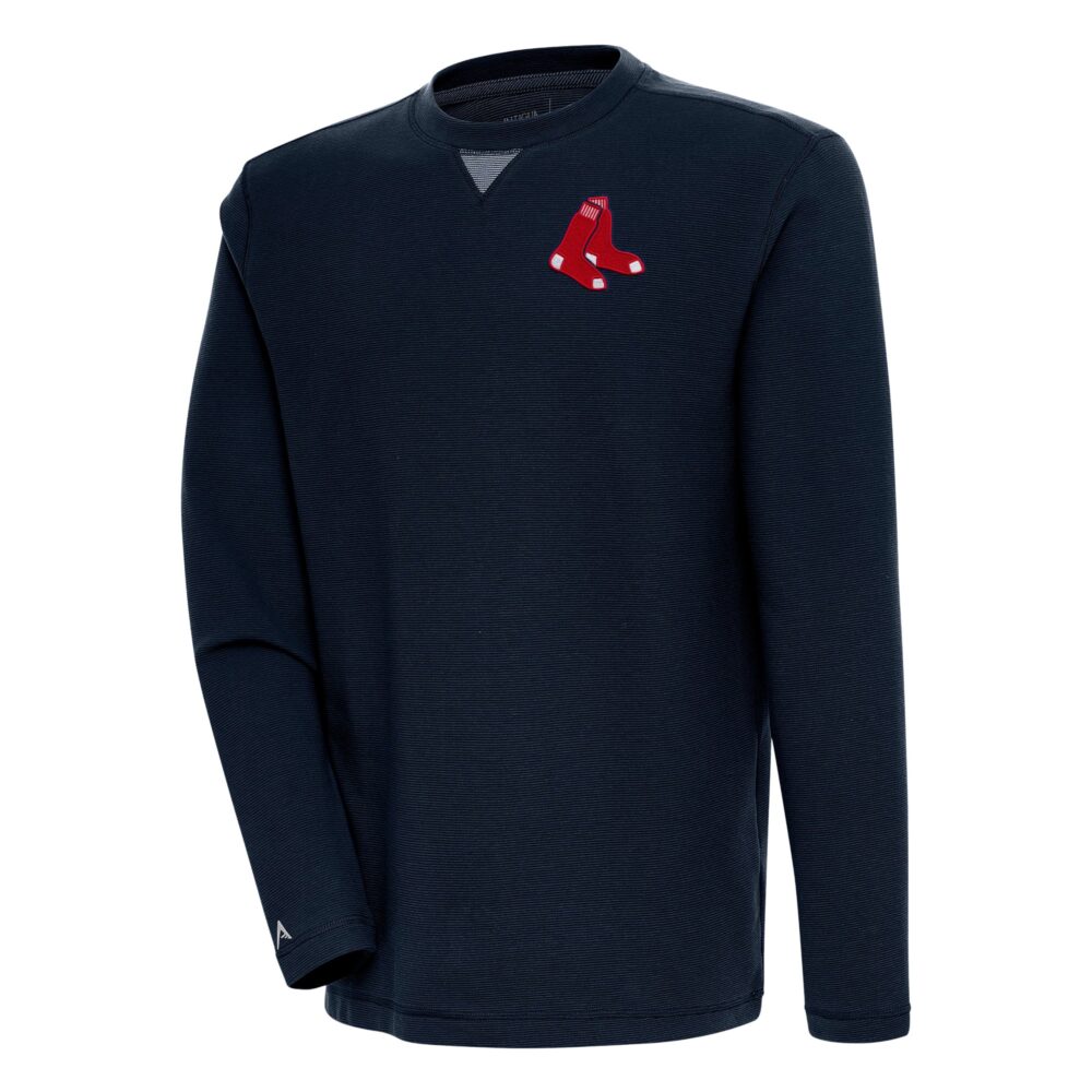Men's Boston Red Sox  Antigua Navy Flier Bunker Pullover Sweatshirt