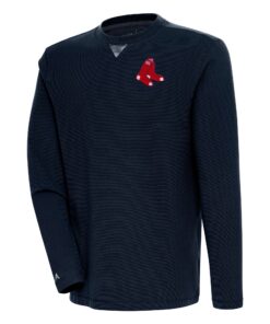 Men's Boston Red Sox  Antigua Navy Flier Bunker Pullover Sweatshirt