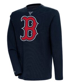 Men's Boston Red Sox  Antigua Navy Flier Bunker Pullover Sweatshirt