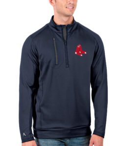 Men's Boston Red Sox Antigua Navy Generation Quarter-Zip Pullover Jacket