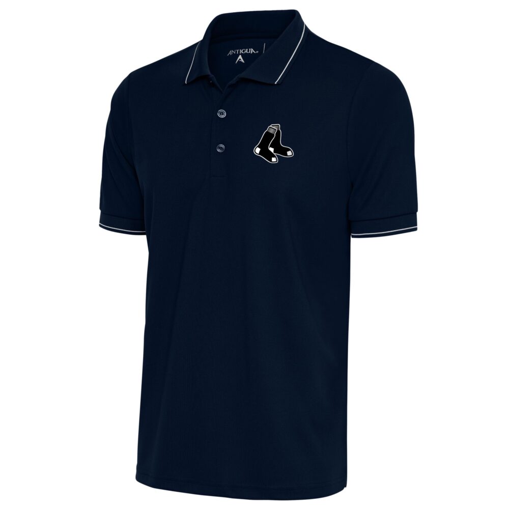 Men's Boston Red Sox Antigua Navy Metallic Big & Tall Affluent Polo