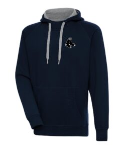 Men's Boston Red Sox Antigua Navy Metallic Victory Pullover Hoodie